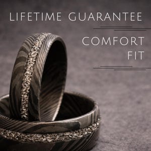 real damascus steel wedding band
