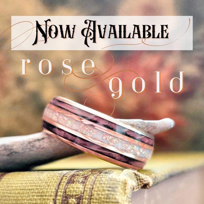 rose gold mens ring or wedding band