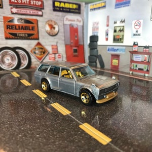 Custom Hot Wheels ‘71 Datsun 510 Wagon - Zamac, Bare Metal/ polished!
