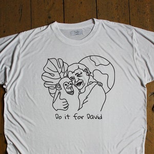 David Attenborough Natural Bamboo T-shirt, Sustainable and Ethical, Soft & Organic Attenborough Tee