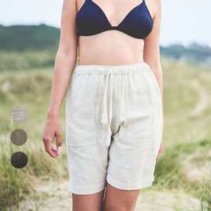 Organic Cotton Shorts, 100% Organic, Fair Trade, Deep Front & Back Pockets, Comfortable Boho Style, Unisex Shorts