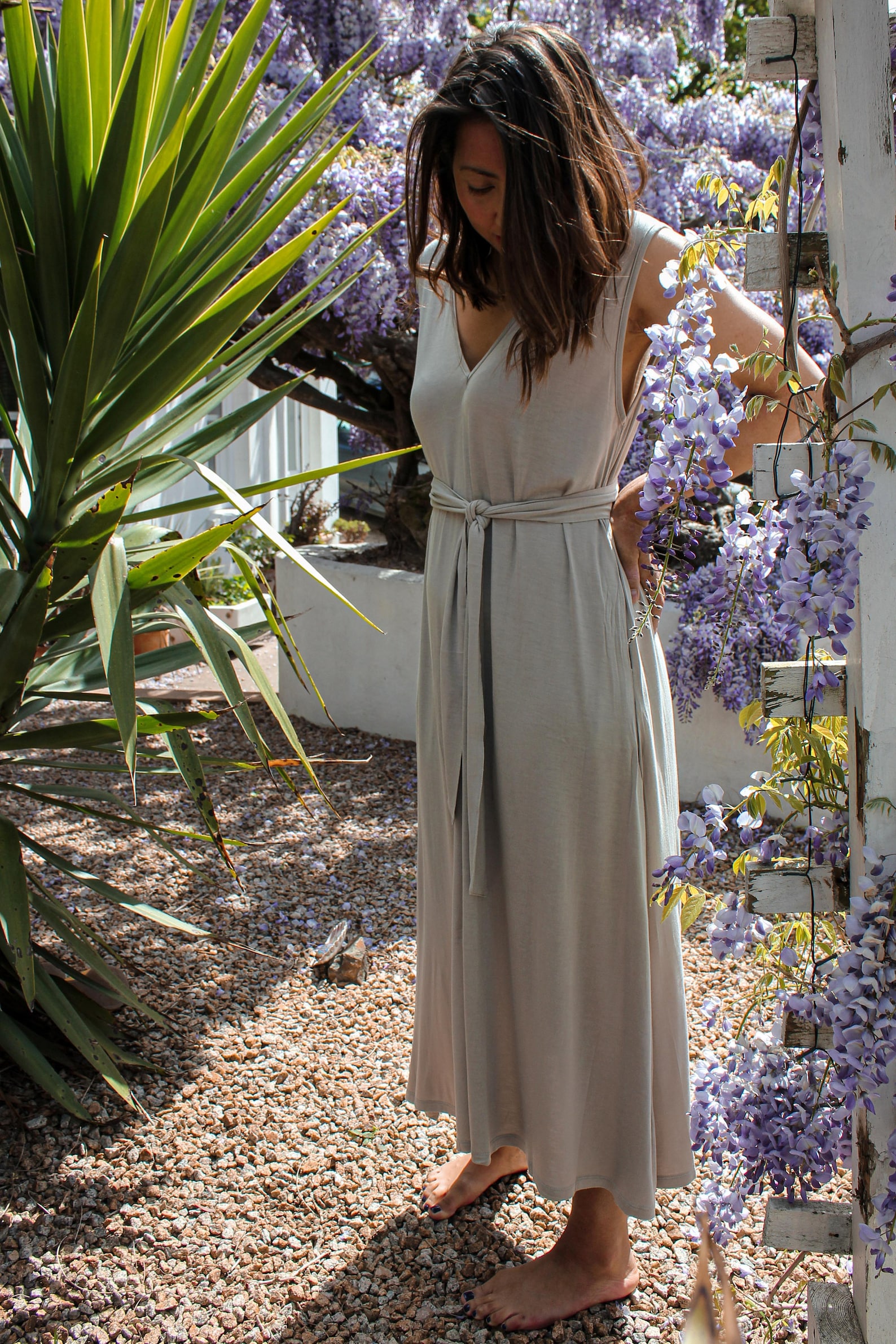 Drew Maxi Dress Black Organic Bamboo