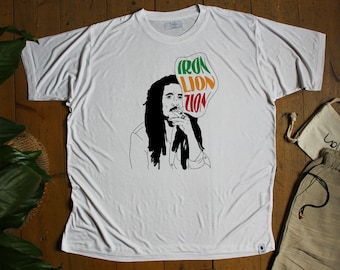 Bob Marley Iron Lion Zion Organic Bamboo T-shirt