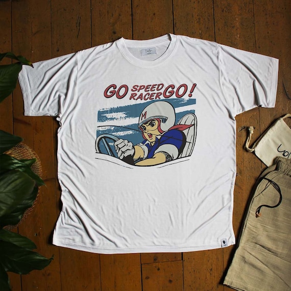 Go Speed Racer Tshirt, Iconic 90s Retro Cartoon, Pulp Fiction