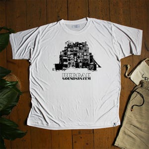 Bio-Bambus-T-Shirt, Reggae-Soundsystem-Shirt, Dub-Musik-Grafik-T-Shirt, Vintage-Lautsprecherstapeldruck, jamaikanische Kultur-Liebhaber-Shirt