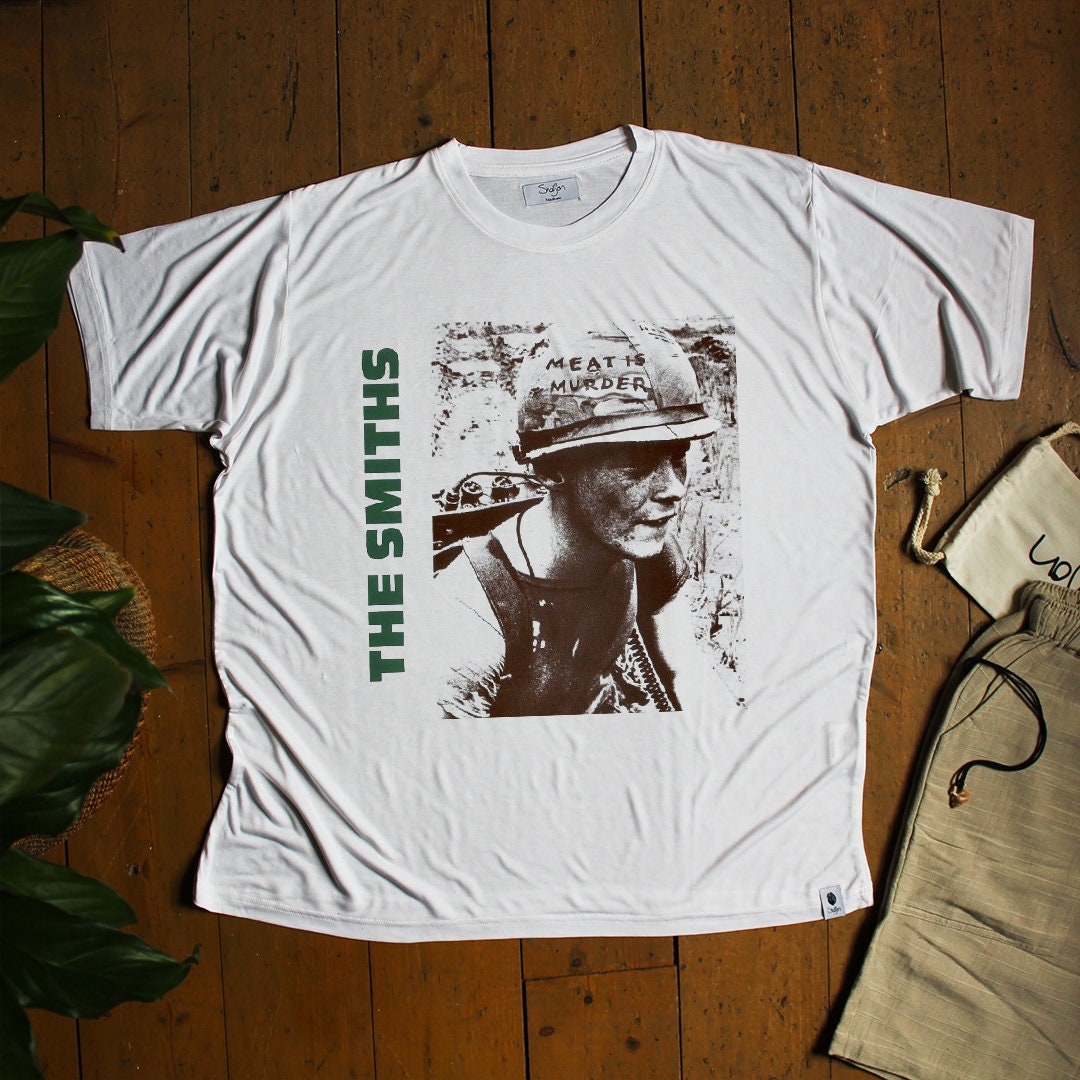 The Smiths Tshirt, MEAT IS MURDER, Organic Bamboo Cotton, Handmade