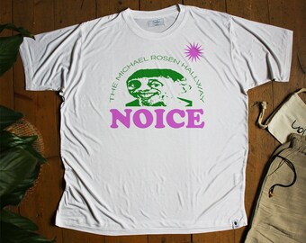 Camiseta de bambú Noice, camiseta de pasillo de Michael Rosen, fibras de bambú 100 % orgánicas, cuello redondo natural, camiseta divertida con meme de Rosen