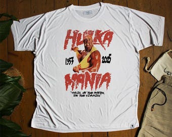 Camiseta de bambú homenaje a Hogan, camiseta vintage de fan de la lucha libre, 1953-2025, "Entrenamiento, digan sus pagadores", camiseta de Hogan, orgánica, hecha a mano, camiseta de bambú