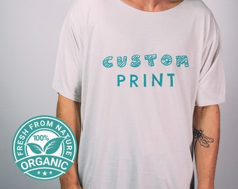 Custom Bamboo T-shirt, 100% Organic, Sustainable Scoop Neck,  Fair Trade, Vegan Friendly, Breathable, Bamboo Cotton Tee