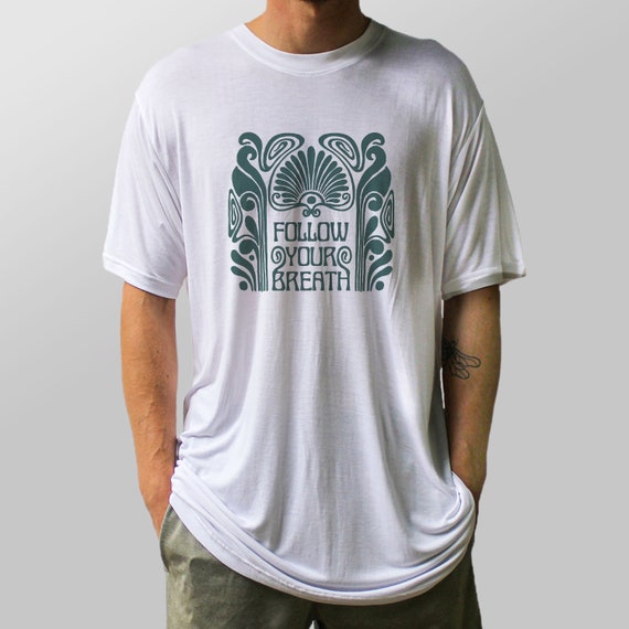 Bambus T-Shirt, Follow Your Breath Print, 100% Biologisch und nachhaltig,  Boho Hippie, Fair Trade, ethisch, Yoga T-Shirt - Etsy.de