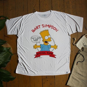 Vintage Retro Bart Simpson 100% Natural Bamboo T-shirt