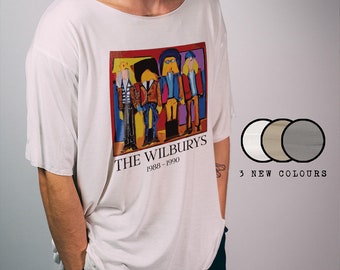 Camiseta de bambú Travelling Wilburys, 100 % orgánica, camiseta de banda de country rock, cuello redondo, comercio justo, camiseta transpirable