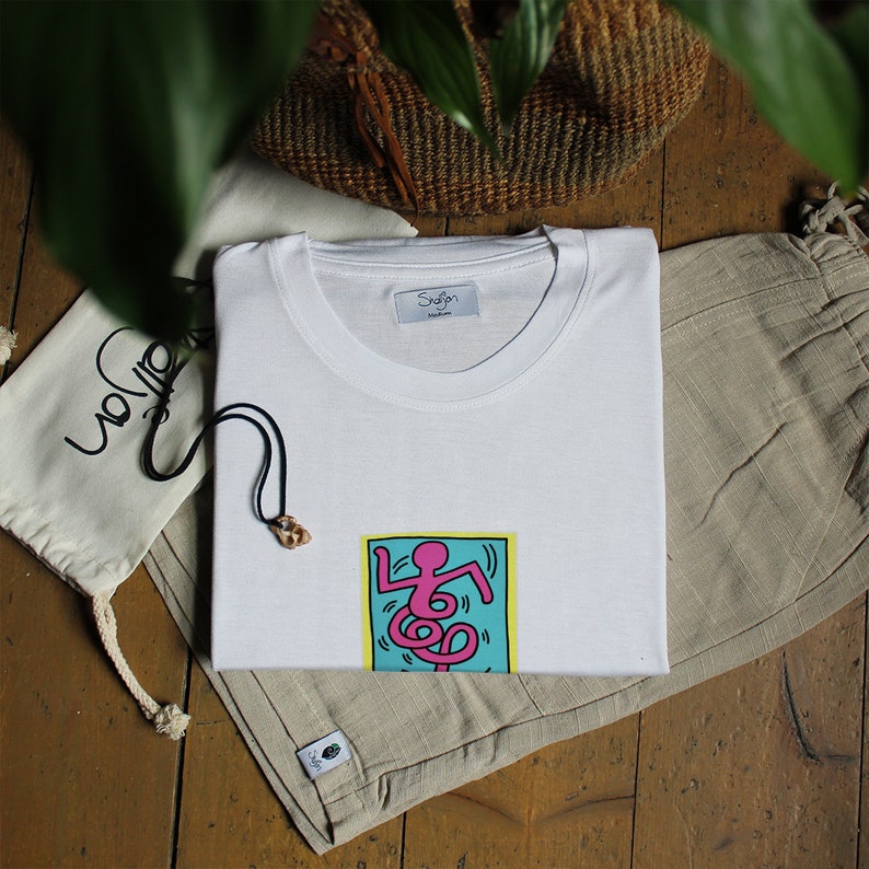 Keith Haring Vintage Jazz Festival Bamboo Tshirt, 100% Organic Fibres ...