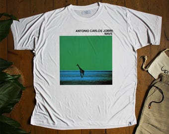 Camiseta Jobim Wave, obra de arte de jazz clásico, jazz clásico, bossa, álbum Antonio Carlos Jobim Wave 1967, amante de la música, orgánica, hecha a mano, camiseta de bambú