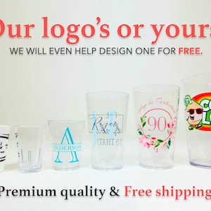 Custom printed cups for any events,  2oz,5oz,12,16,24oz, Premium quality cups, Customizable cups for wedding, Birthdays , bridal showers
