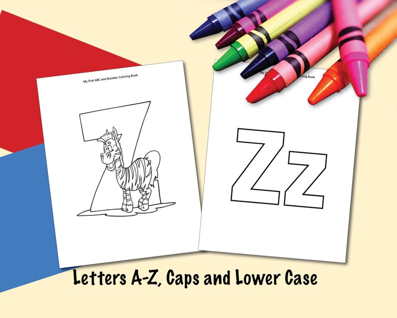 Abcs &amp; Numbers Printable Coloring Pages for Homeschooling and Education ...