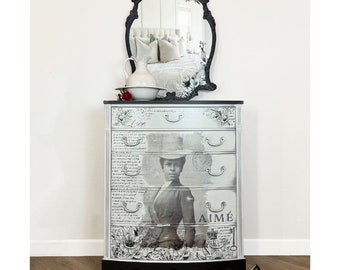 Black Female Rider Chest of Drawers