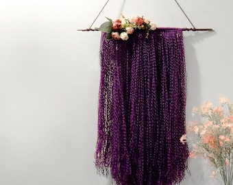Purple Macrame Wall Hanging