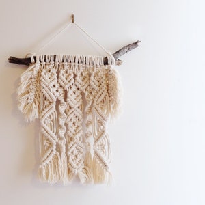 Macrame Wall Hanging with Feathers