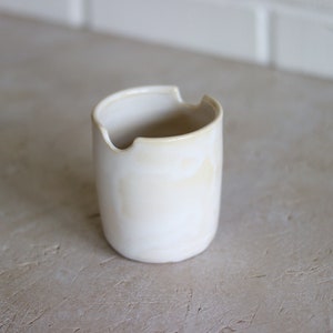 White Painter's Cup, Brush Holder, Gift for Artist, Paint Water Cup, Ceramic Brush Holder, Birthday Gift for Painter image 4