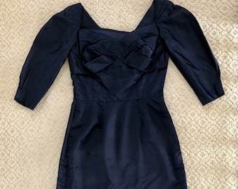 Vintage 50er Jahre Satin Kleid