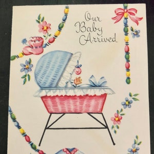 Vintage Darling Baby-aankondigingskaarten (6-pack)