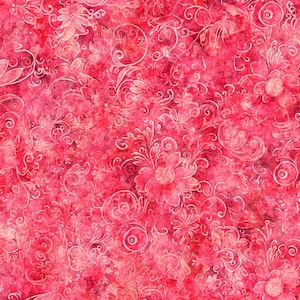 108 inch Queens Garden in Blended Pink Coral Floral Color #24 Wide Premium Cotton Quilt Backing Fabric All Cuts are Continuous