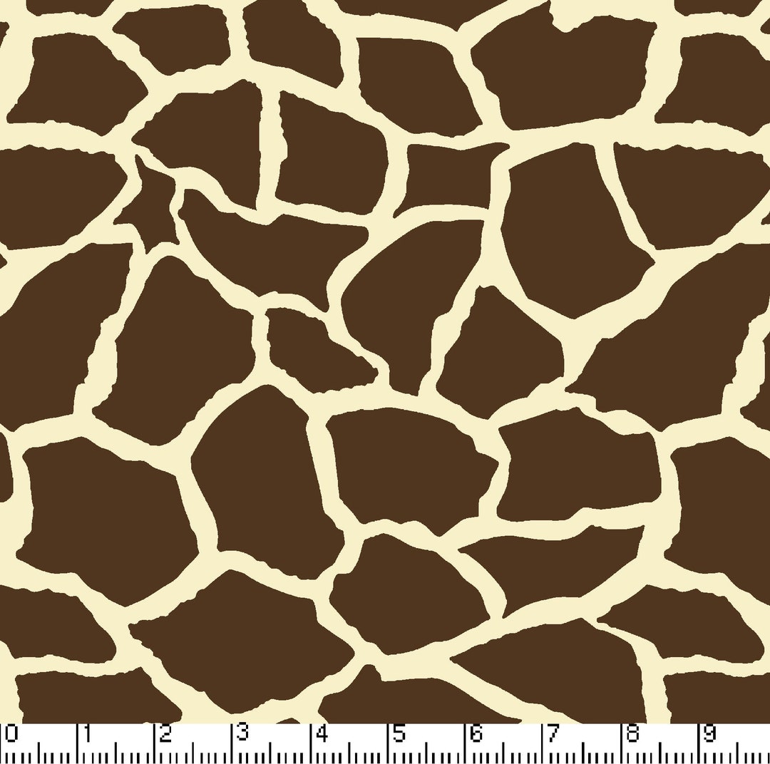Giraffe Print Cotton Fabric Animal Prints - Etsy