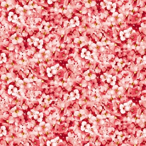 Pink Packed Flowers from the Wildflower Collection 10643P by Maywood Studio Premium Cotton Fabrics by the yard Flower Florals Continuous Cut