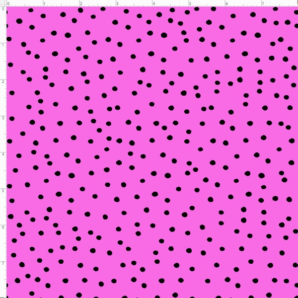 Dinky Dots in Hot Pink and Black by Loralie Harris for Loralie Designs Fabric cotton fabric