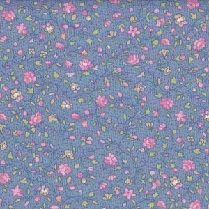 Blue Calico Country Florals Quilting Cotton