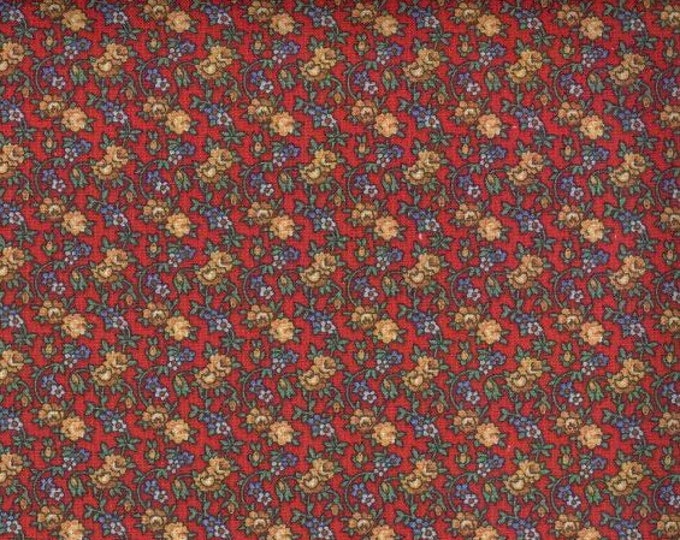 Red Calico Country Florals Quilting Cotton - Etsy