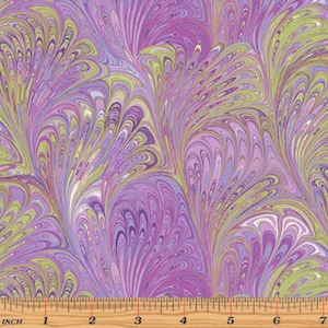 Pale Plum Swirl Fan by Benartex Premium Quilting Cotton Fabric by the Yard Continuous Cuts