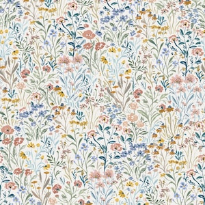 Willow Multi Color Florals by Dear Stella Fabric by the Yard Premium Cotton Fabric of beautiful Flowers Cut Contiuously