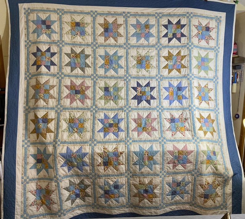 Homemade Patchwork Stars King Size Quilt Custom Order Etsy