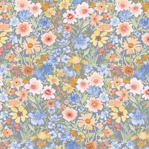 Multi Salt Pond Beach from Secret Garden Collection by Dear Stella Fabric by the Yard Premium Cotton Fabric Cut Contiuously Floral