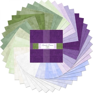 Lavender Dreams Charm Pack 5 inch squares by Wilmington Print Quilting Cotton Fabric 42 pieces