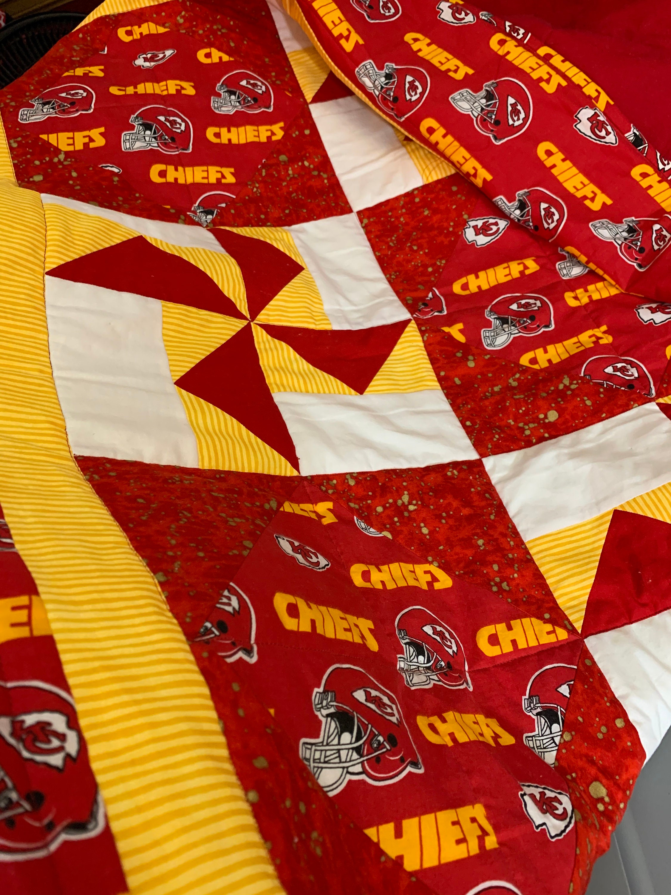 Kansas City Chiefs Quilt Three Month Wait On All Quilt Orders Etsy