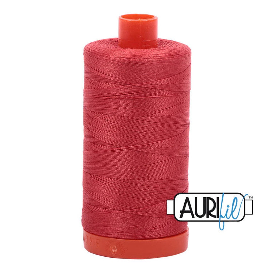 Aurifil Thread 2255 Dark Red Orange 50wt 100% Cotton Large Spool MAKO ...