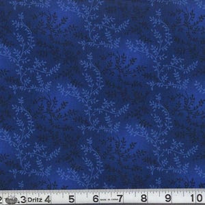 108 inch Navy and Dark Royal Tonal Vineyard Wide Premium Cotton Quilt Backing Fabric