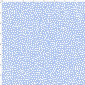 Bitty Dots in Blue and White by Loralie Harris for Loralie Designs Fabric cotton fabric continuous cut