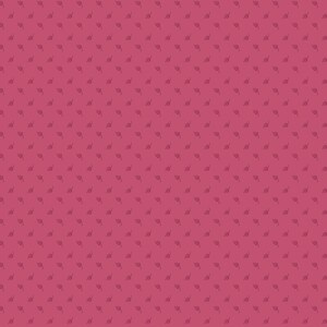 May include: A repeating pattern of small, dark pink sprigs on a medium pink background. The sprigs are evenly spaced and create a textured appearance. This design is suitable for fabric or wallpaper.