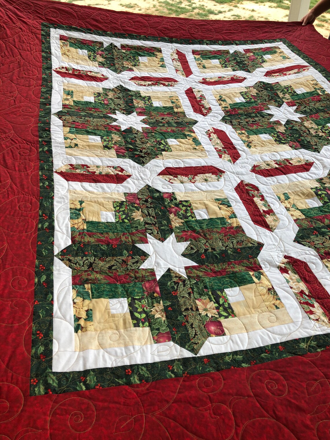 Christmas Quilt - Etsy