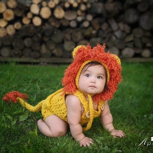 Crochet Baby Lion Costume: First Halloween Outfit, Photo Prop