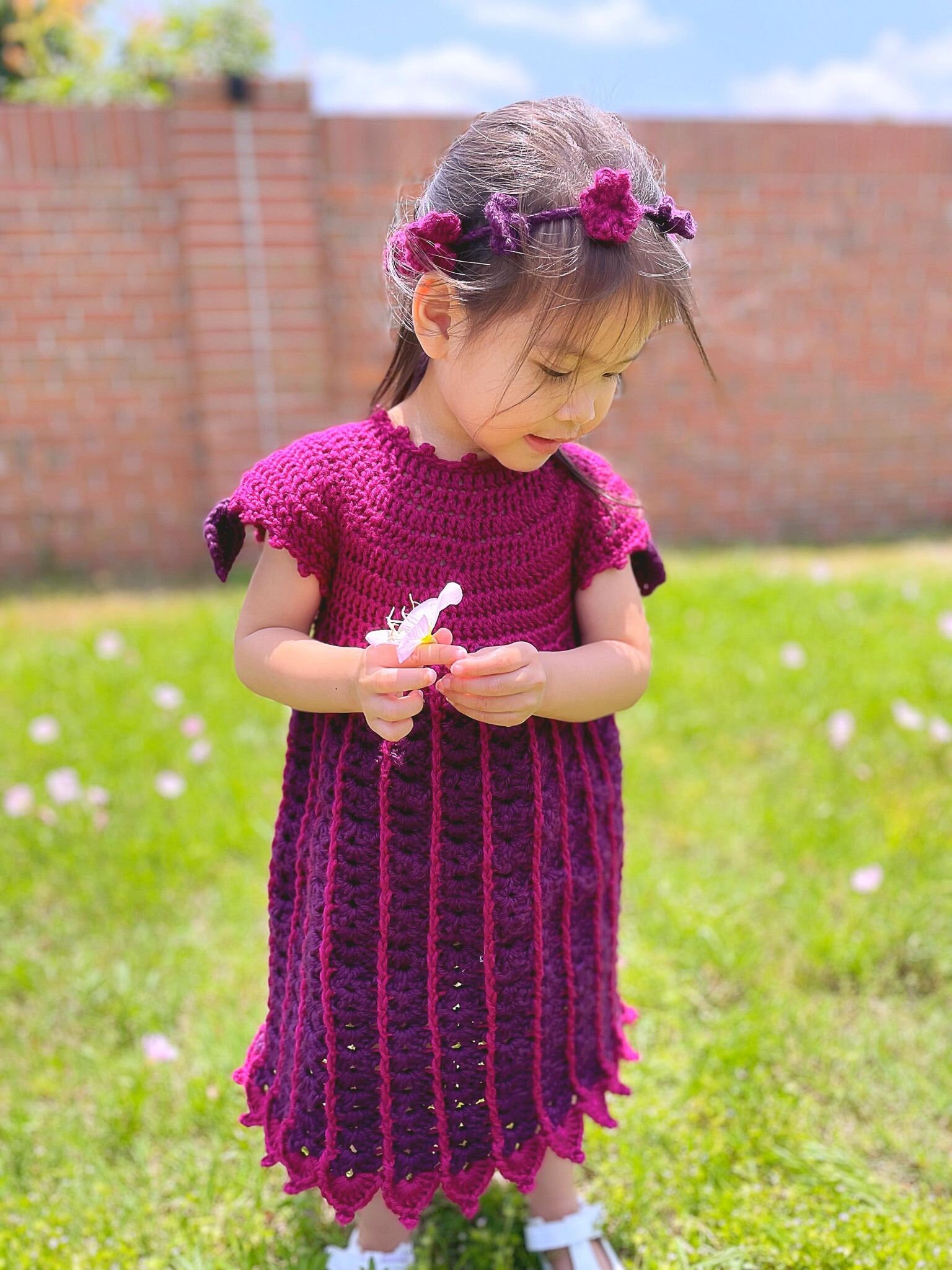 Patroon gehaakte bloemenfeejurk: outfit babykostuum (pdf-bestand) - Etsy  België, image size:1536x2048