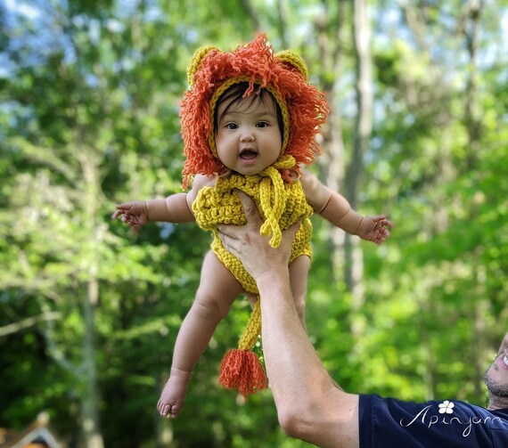 Newborn Lion Outfit Photo Prop Lion Costume Baby Boys Crochet Knit Costume  Photo Photography Outfits,baby Accessories,new Born Photo Prop -   Australia