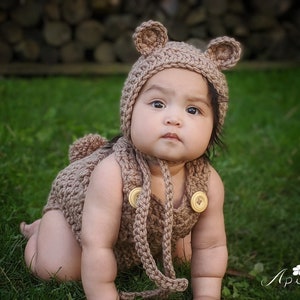 Baby Bear Costume, Baby Bear Outfit, Crochet Baby Outfit, Boy/Girl Baby Costume, Baby First Birthday, First Halloween Costume