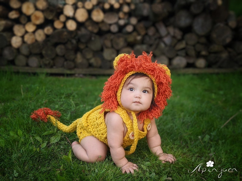 Baby Lion Costume, Baby Lion Outfit, First Halloween Costume, Crochet