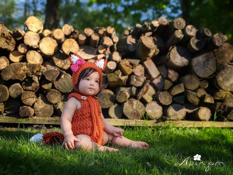 Crochet Baby Outfit Baby Fox Outfit Baby Fox Costume Baby boygirl Costume Baby Fox Photo prop,Baby Shower Gift First Halloween Costume