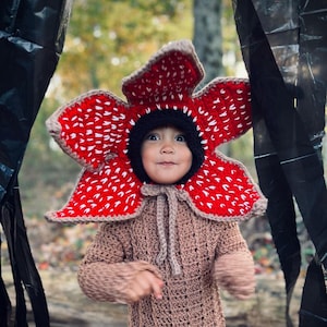 Crochet Demogorgon Headpiece Pattern: Halloween Bonnet (PDF Download)